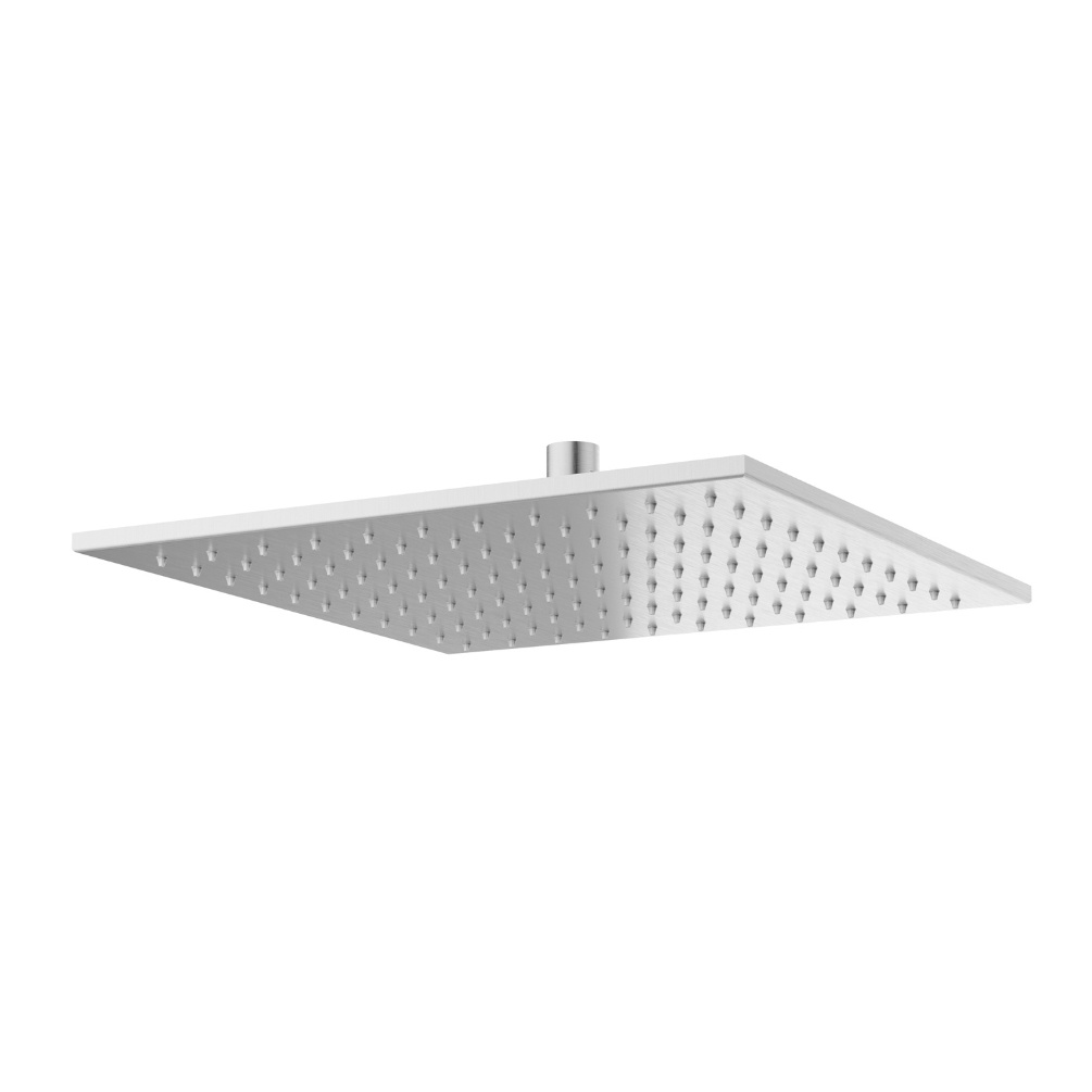 Product cut out image of Crosswater Zion 300mm Brushed Stainless Steel Square Easy Clean Shower Head - FH330V+